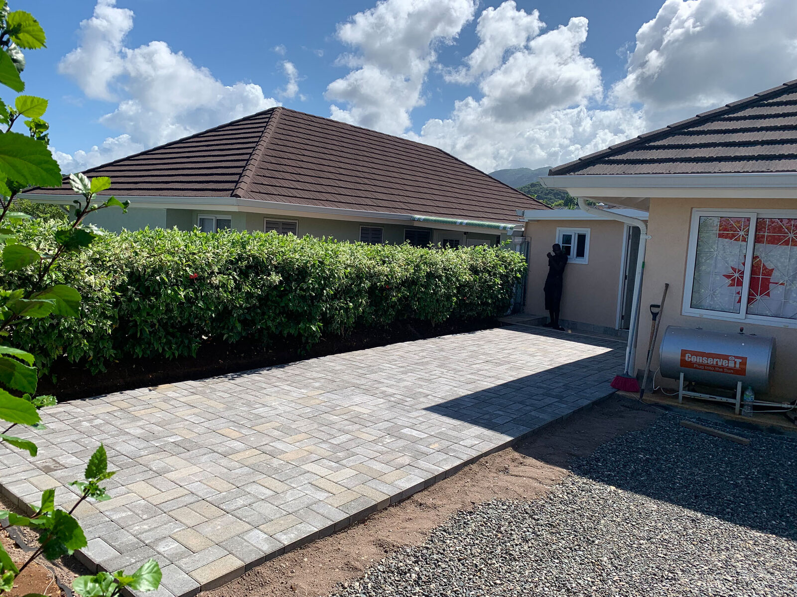 Richmond paved courtyard in progress