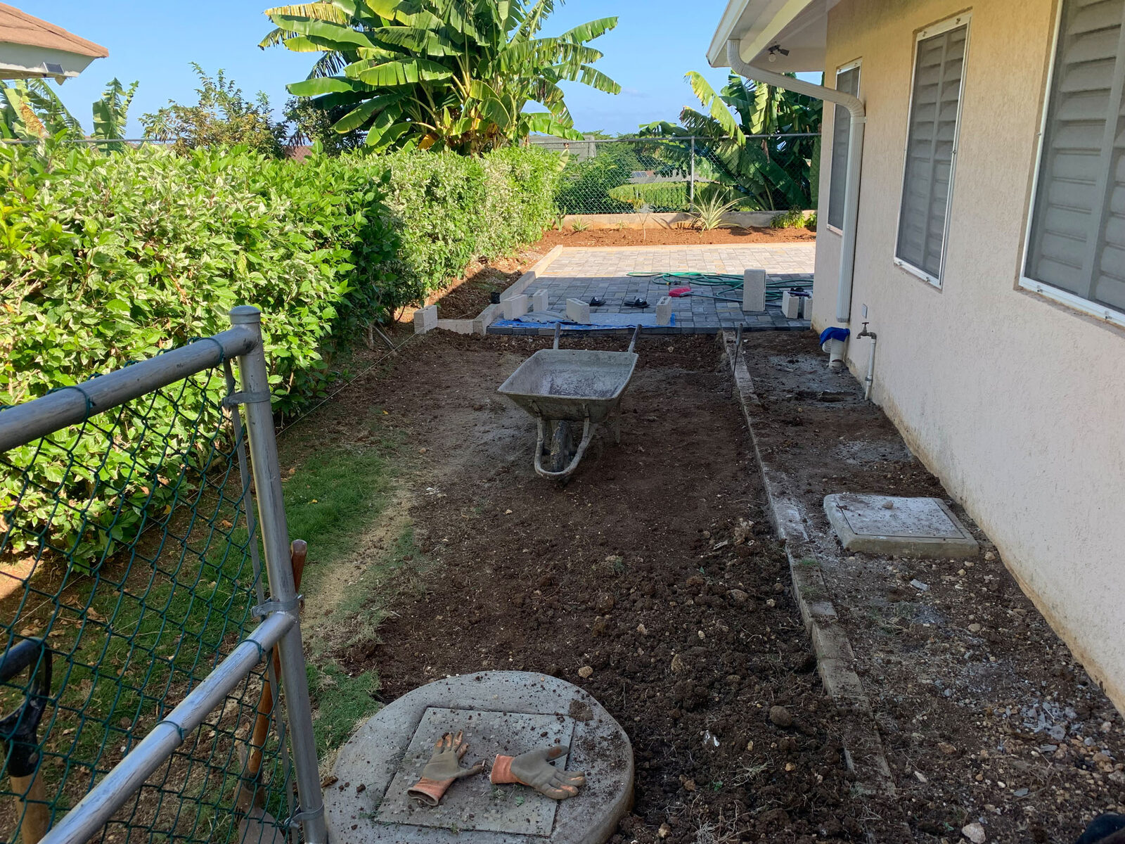 Richmond side yard ground preparation