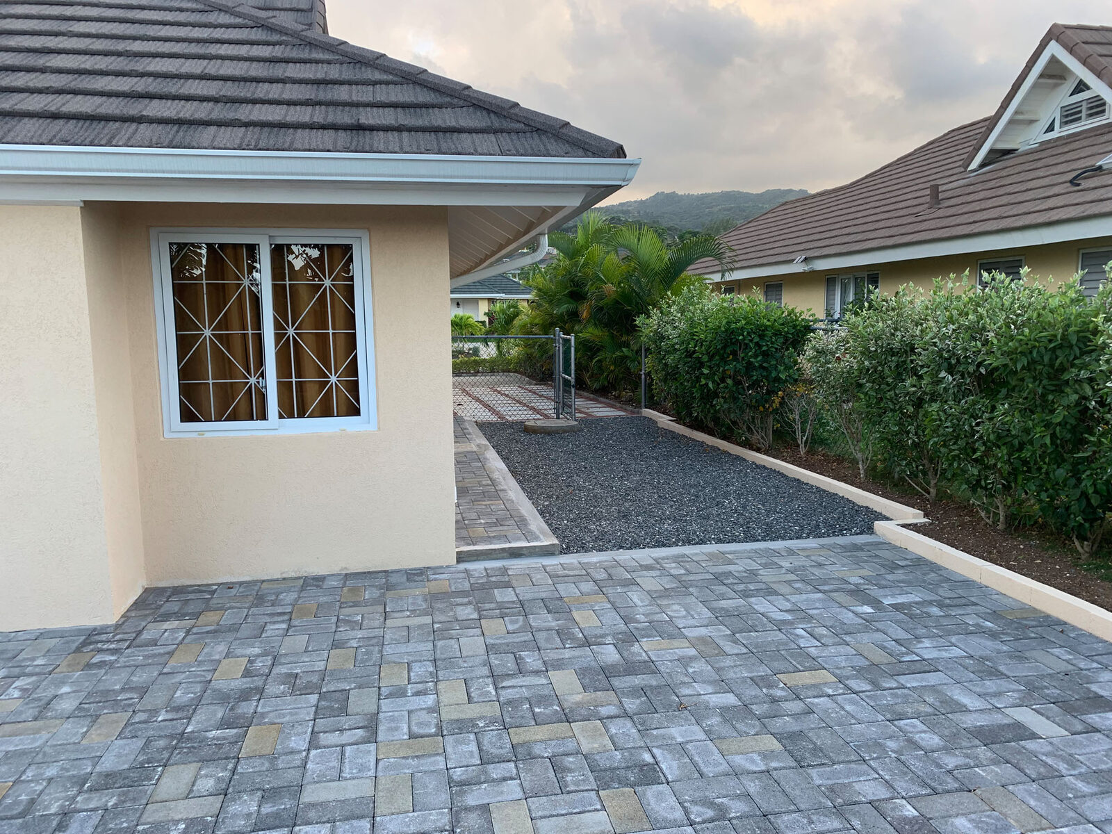 Completed paved side access