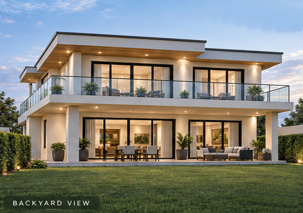 Villa 1 rear view