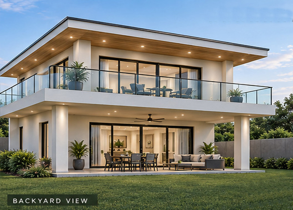 Villa 2 rear view