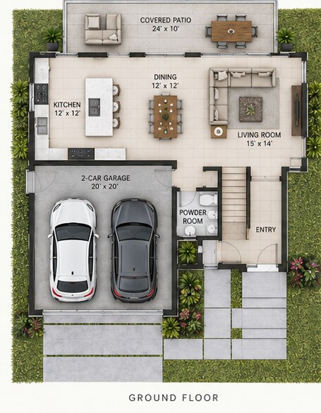 Villa 3 ground-floor plan