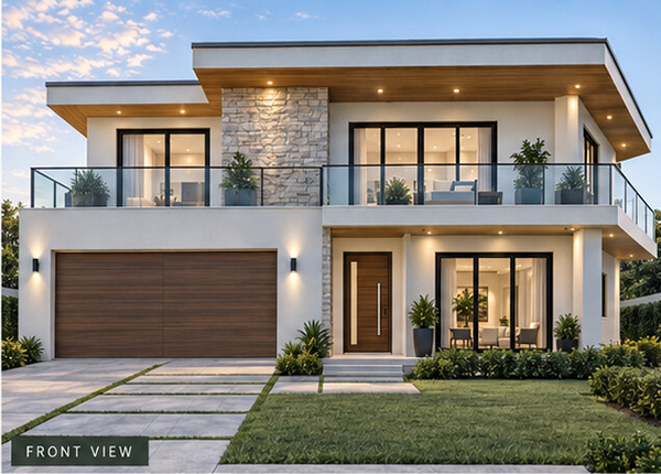 Villa 4 front view