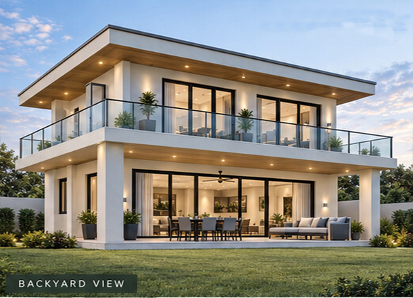 Villa 4 rear view