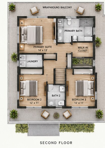 Villa 5 upper-floor plan